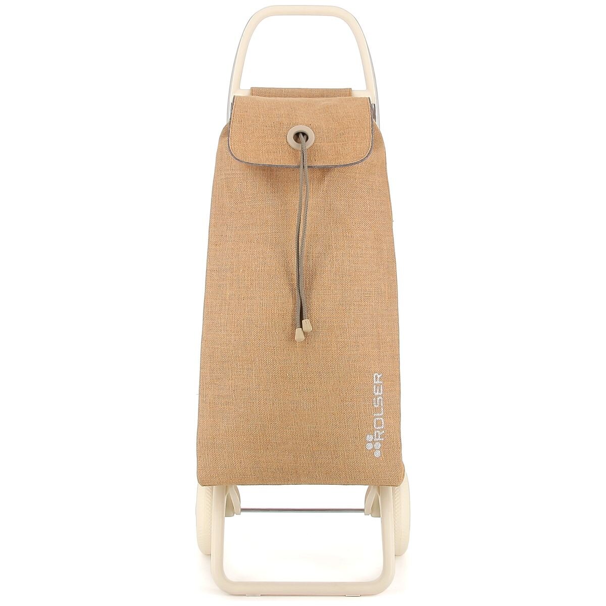 Rolser IMax Yute 2 wheel foldable trolley - Natural textured finish - Made in Spain - R-IMX537-1066