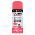 White Knight Squirts Fluoro Pink Satin Spray Paint 310g - Solvent-Based, Waterproof