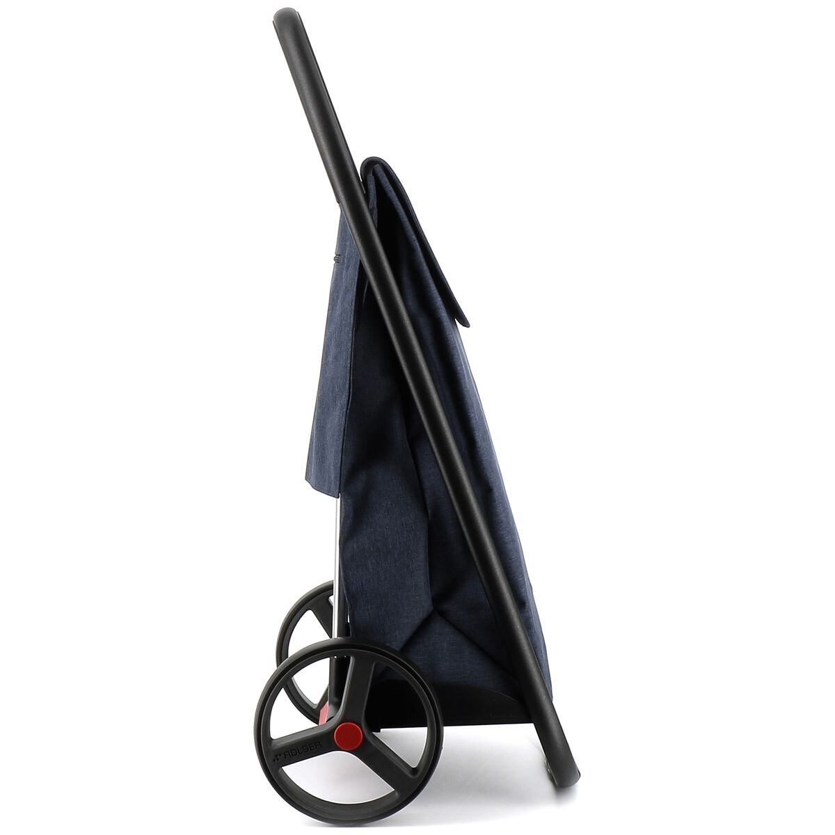 Rolser Com 2-Wheel Tweed Folding Trolley - 53L Capacity, Denim, Zippered Rear Pocket - R-COH013-1001