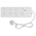 Click 4 Outlet Surge Powerboard - Individually Switched - 80mm x 240mm - Child Safety Shutters - SuperSaverAU - view 1
