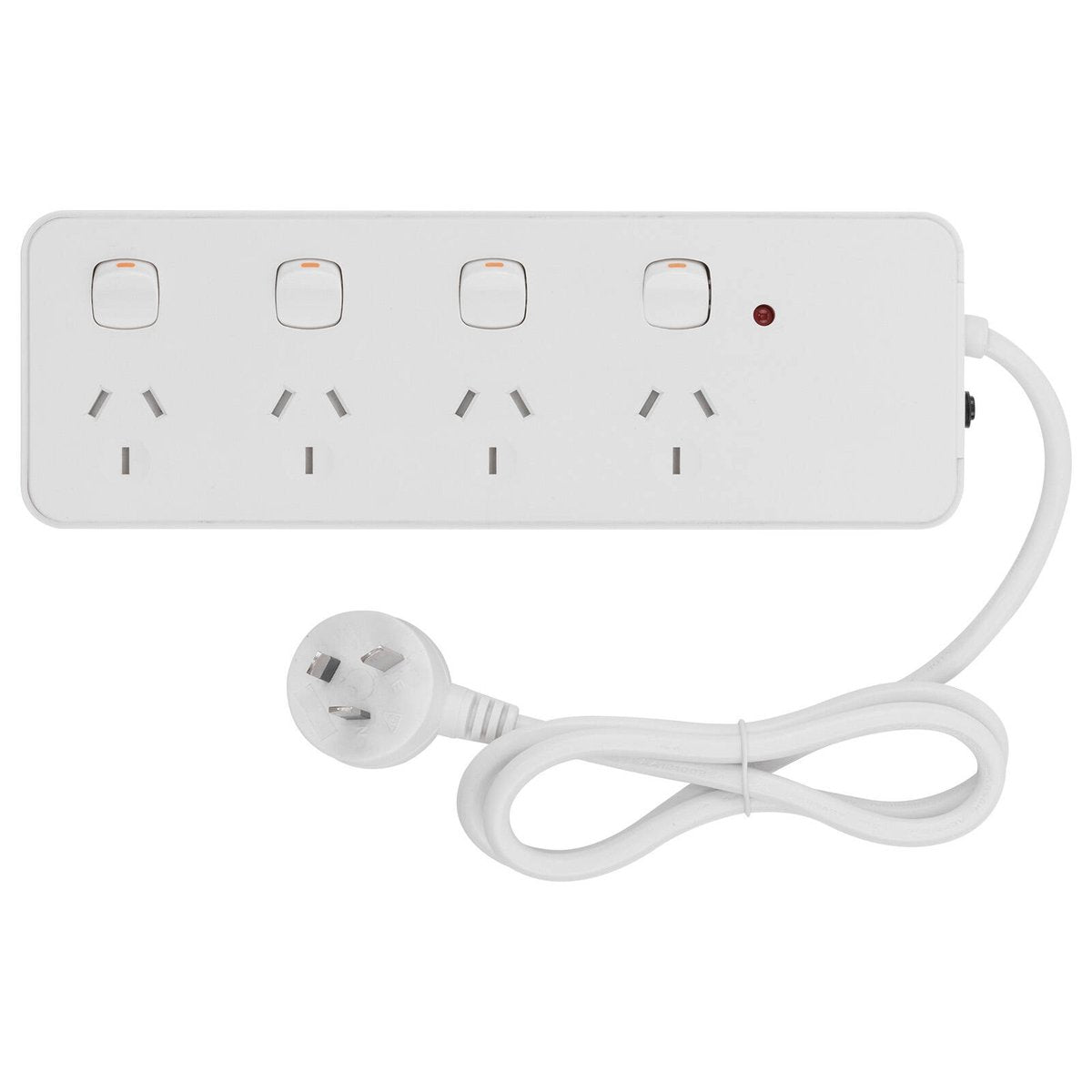 Click 4 Outlet Surge Powerboard - Individually Switched - 80mm x 240mm - Child Safety Shutters - SuperSaverAU - view 1