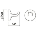 Caroma Sahara Robe Hook, Solid Brass Chrome Wall Mount