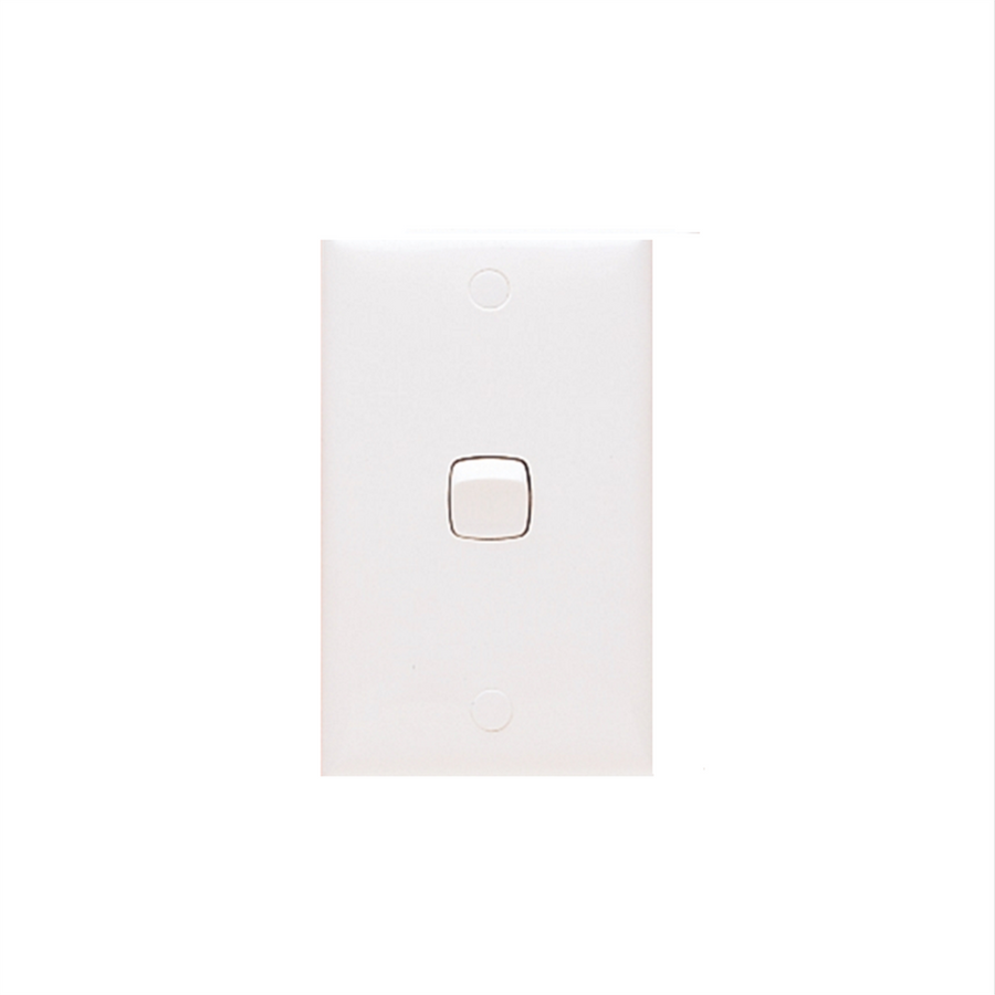 HPM Standard Wall Switch - 1 Gang - White ABS - Easy To Install - SuperSaverAU - view 1