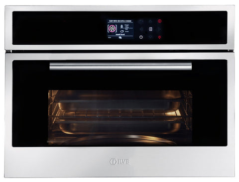ILVE 45cm compact built-in combi-steam oven - 35L, stainless steel, 11 combined functions, 15A plug - ILCS45X