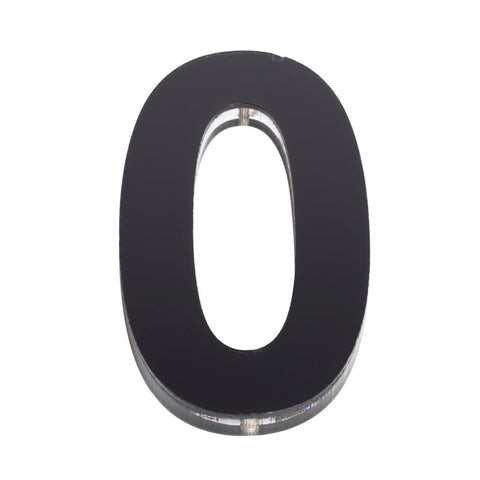 Sandleford 120mm Black Acrylic House Number 0 - Modern Durable Design - SuperSaverAU - view 1