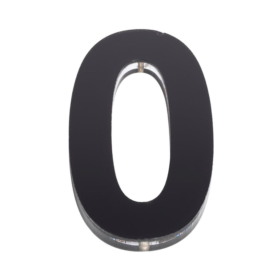 Sandleford 120mm Black Acrylic House Number 0 - Modern Durable Design - SuperSaverAU - view 1