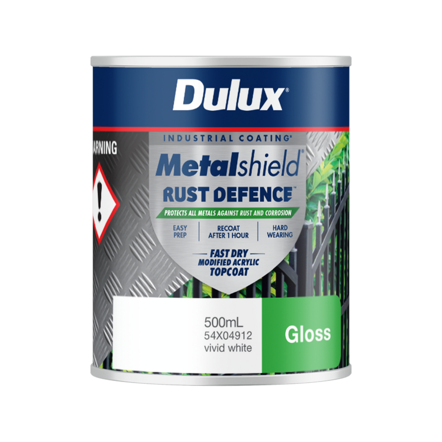 Dulux Metalshield Rust Defence 1L - White Gloss - Fast-Drying Protection - SuperSaverAU - view 1