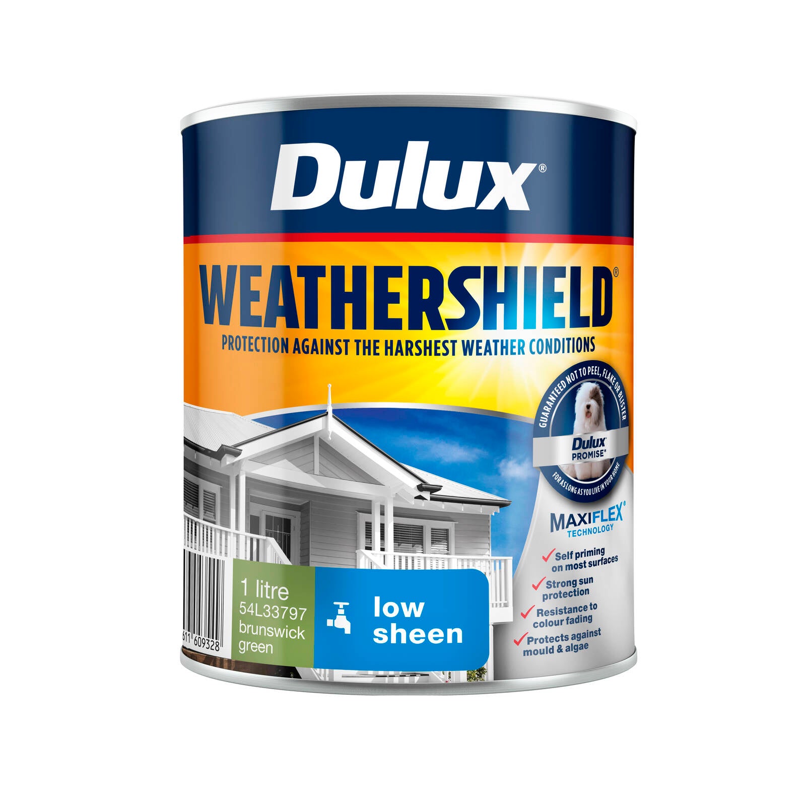 Dulux Weathershield 1L Brunswick Green Low Sheen Exterior Paint