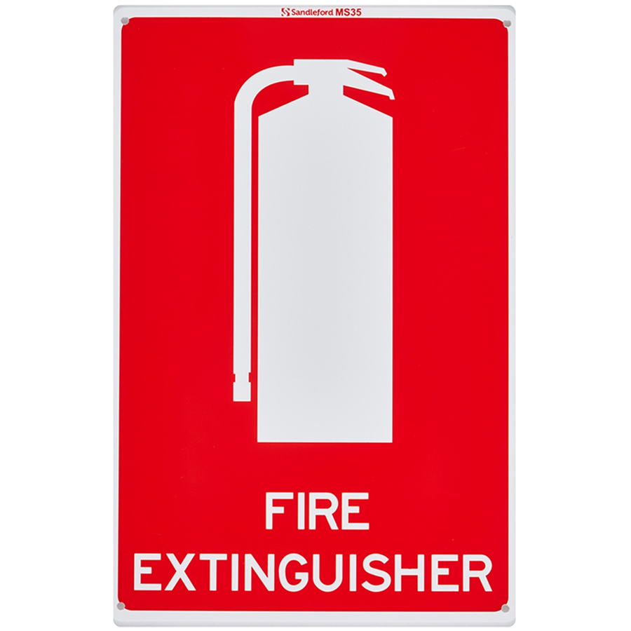 Sandleford Fire Extinguisher Sign 300 x 225mm Polypropylene UV Resistant - SuperSaverAU - view 1