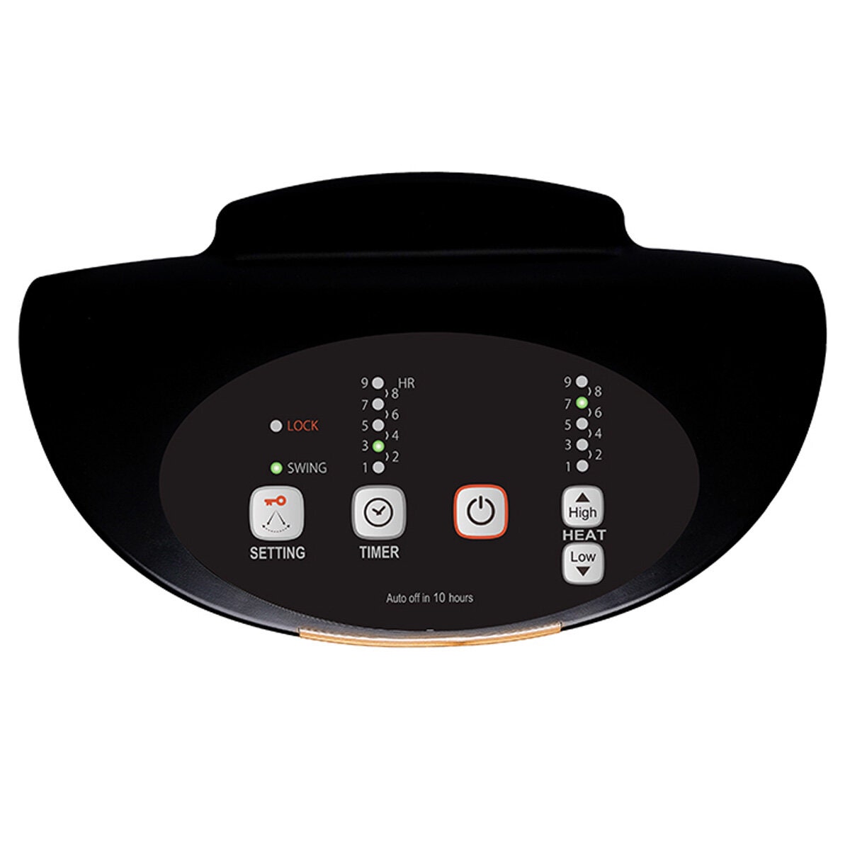 Ionmax Ray Far Infrared 1200W Heater - Black, Auto Swing, Timer up to Nine Hours - ION801