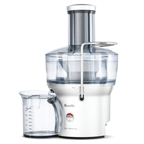 Breville Juice Fountain Compact Juicer 900W - Extra-Wide Chute, Stainless Steel Cutters - BJE200SIL