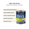 White Knight Ultra Pave 1L Medium Grey Heavy Duty Garage Floor Paint - UV Resistant, 16m2/L