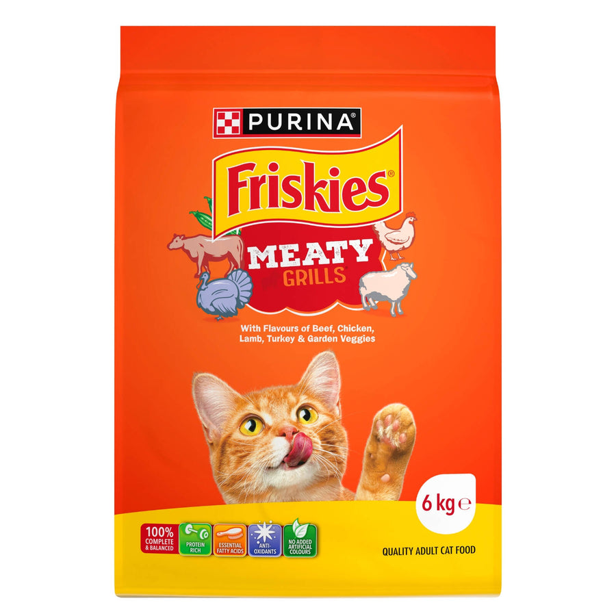 Friskies Adult Meaty Grills Dry Cat Food 6kg
