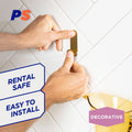 Permastik Medium Brass Metal Hooks 3 Pack - 110mm x 180mm - Holds 1kg - SuperSaverAU - view 3