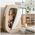HoMedics Personal Steam Sauna - Cream, Compact Design, Auto Shut-Off, Seat Included - SP-SN300B-AU