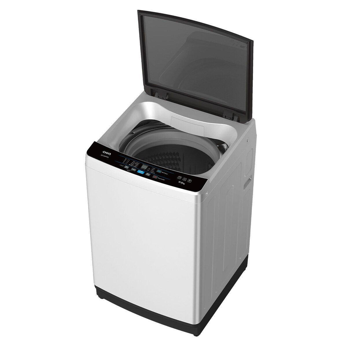 CHiQ 8kg Top Load Washing Machine - Soft Close Lid, Drum Clean Cycle, 9 Programs - WTL80FDW