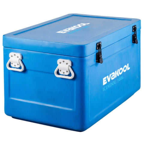EvaKool 108L IceKool Polyethylene Icebox - Blue, Holds 150 Cans, 40mm Insulation - IK108