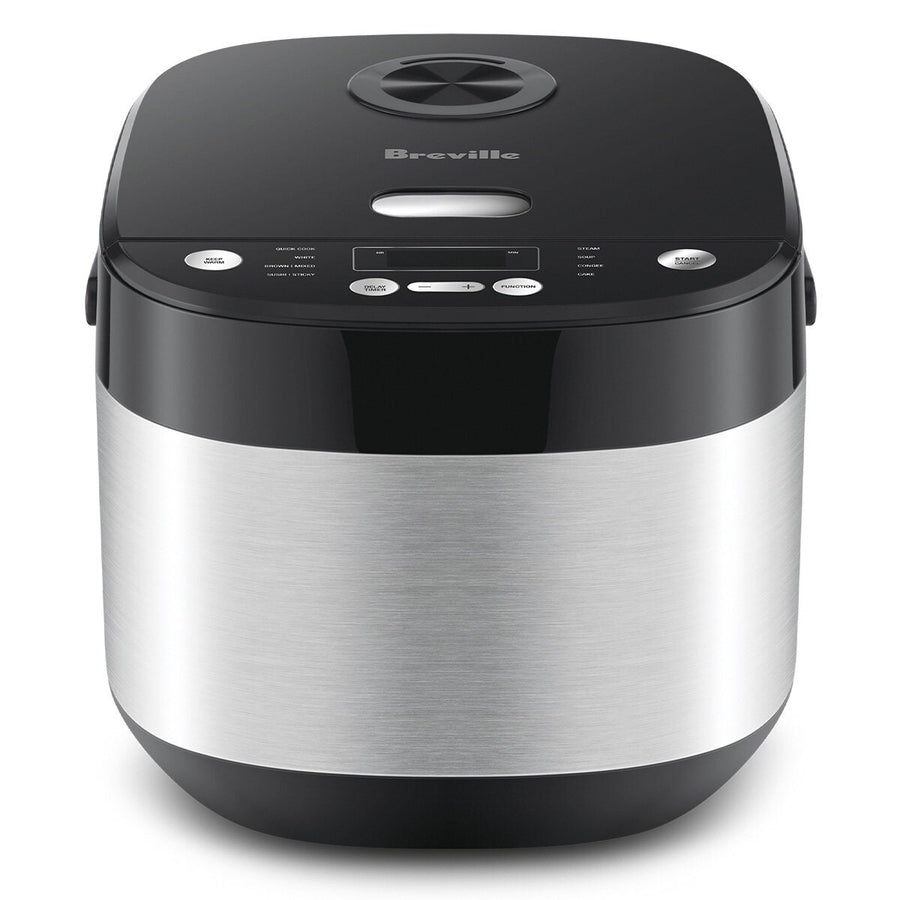 Breville the Rice Box Pro rice cooker - 10 cup capacity, Fuzzy Logic, eight presets, silver - LRC470BSS