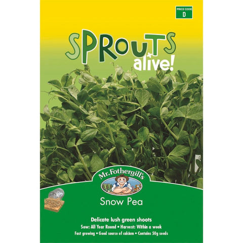 Mr Fothergills Snow Pea Seeds - 110mm - Seeds - Quick Growing Garnish - SuperSaverAU - view 1
