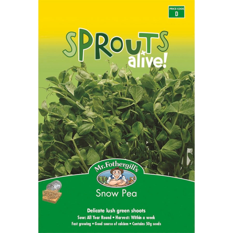 Mr Fothergills Snow Pea Seeds - 110mm - Seeds - Quick Growing Garnish - SuperSaverAU - view 1