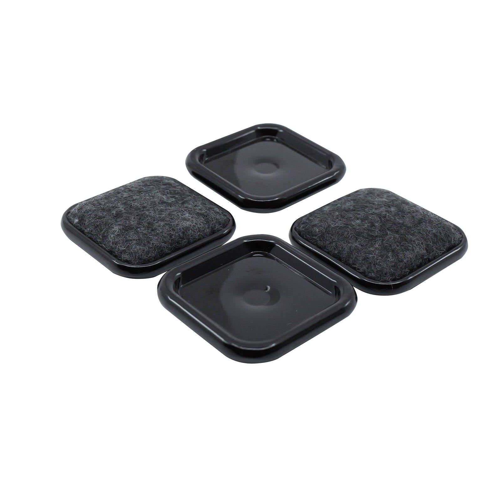 Surface Gard 38 x 38mm Square Carpet Castor Cup - 4 Pack