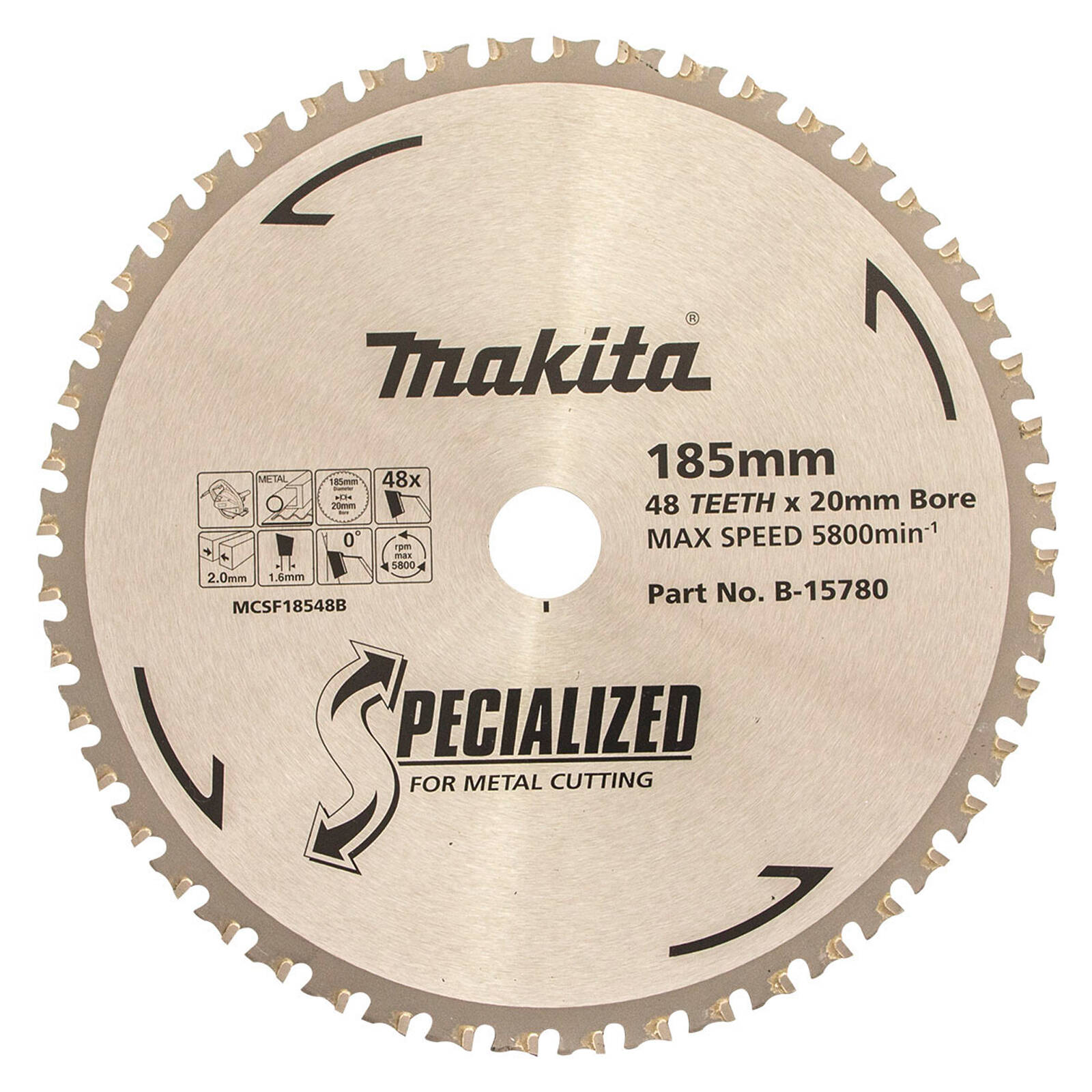 Makita 185mm 48T Metal Cutting Circular Saw Blade