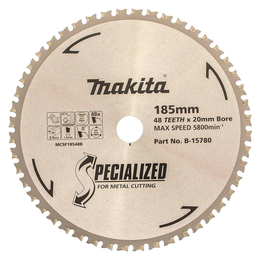 Makita 185mm 48T Metal Circular Saw Blade B-15780 - Precision Cutting - SuperSaverAU - view 1