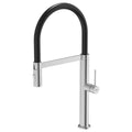 Abey 304 Chef pull out kitchen mixer tap - dual spray, brushed stainless steel, 5 star rating - KTA019-BR