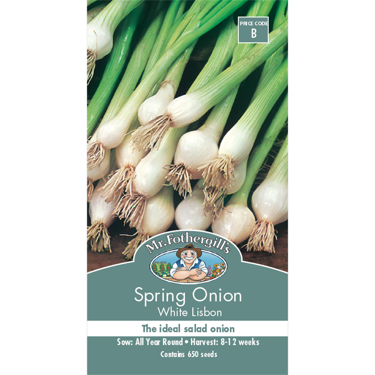 Mr Fothergill Spring Onion Seeds - White Lisbon - 75mm - Easy Grow - SuperSaverAU - view 1