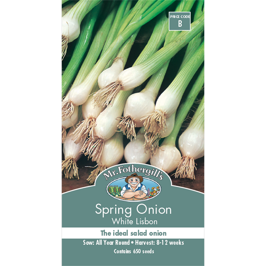 Mr Fothergill Spring Onion Seeds - White Lisbon - 75mm - Easy Grow - SuperSaverAU - view 1