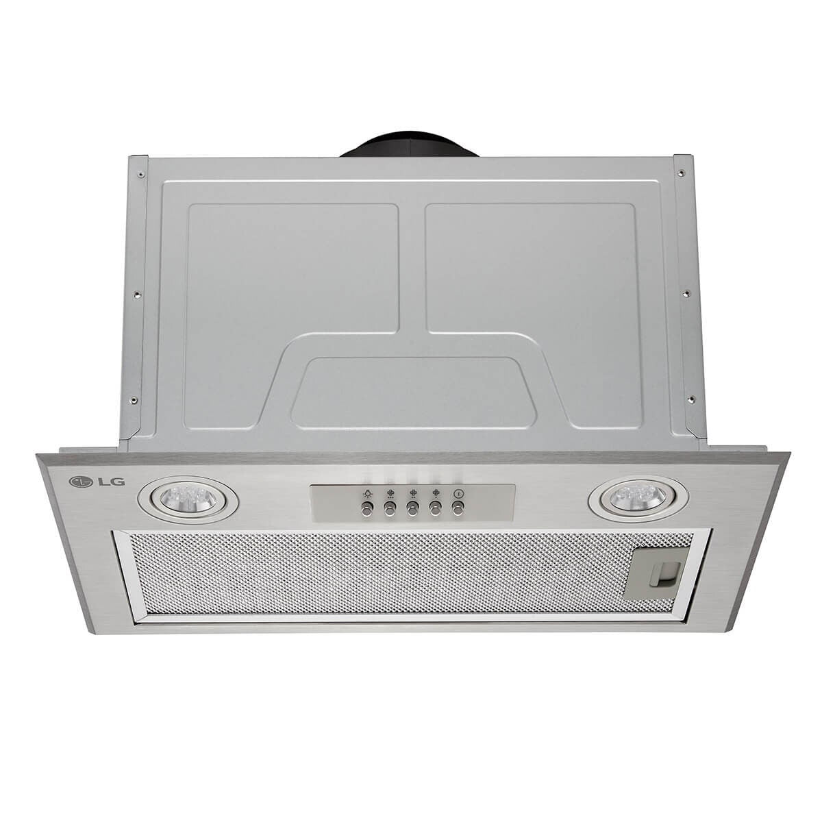 LG 52cm undermount rangehood - 610m³/h extraction, 3 fan speeds, LED lighting, stainless steel - BR605IU1S