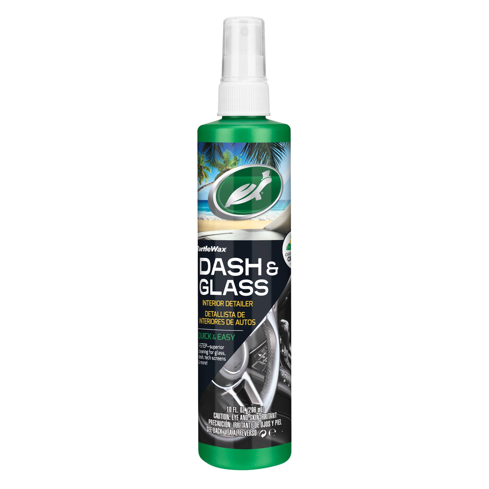 Turtle Wax Dash & Glass Interior Cleaner 296ml Streak-Free One-Step