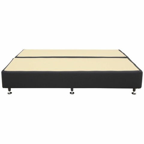 A.H. Beard Designer King Bed Base - Black, Timber and Fabric, 100mm Levelling Feet - FODEB2BKING