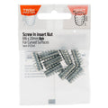 Taskmaster M6 x 20mm Metal Screw-In Insert Nut Curved Surfaces 8 Pack