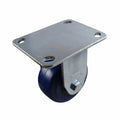 Easyroll Fixed Plate Castor - 100mm - Blue Rubber - Non Marking - SuperSaverAU - view 1