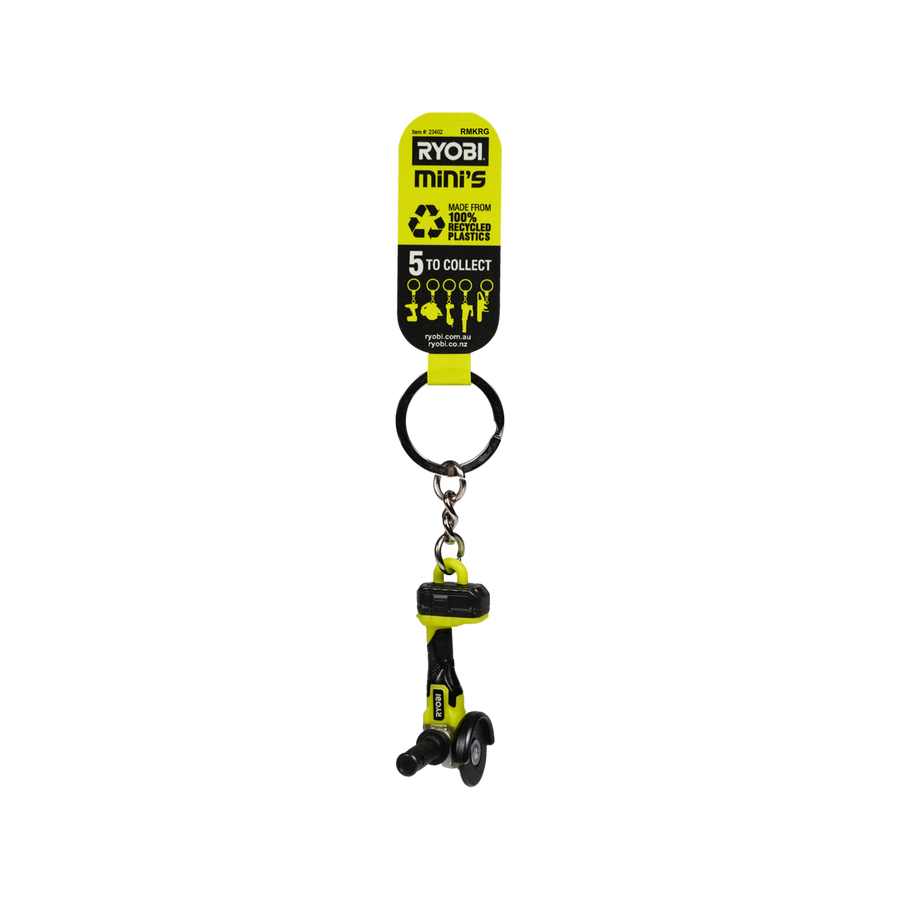 Ryobi Mini S Angle Grinder Keyring - 33mm x 96mm x 17mm - Collectible Replica - SuperSaverAU - view 1