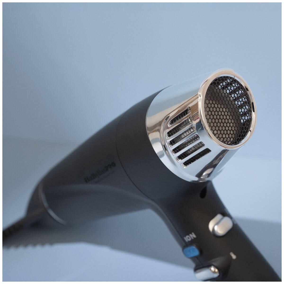 BaBylissPRO Dual Ionic hair dryer - 1875W brushless motor, nano titanium, matte black - 900848