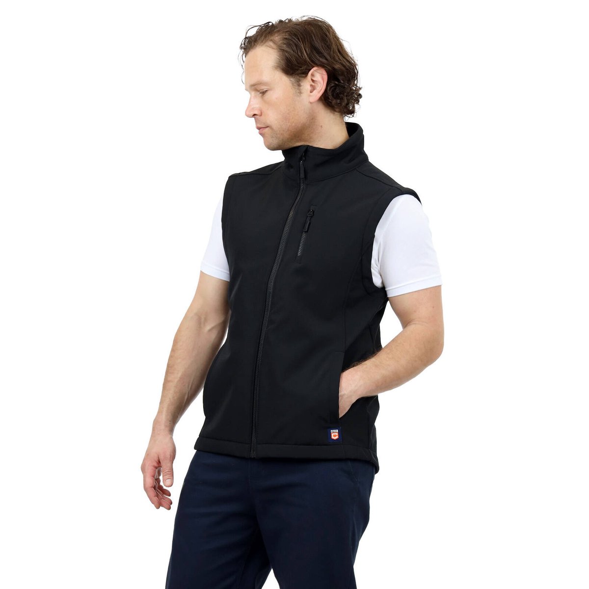Citeco Black Soft Shell Vest Medium - Warmth & Comfort - Fleece Lined - SuperSaverAU - view 4