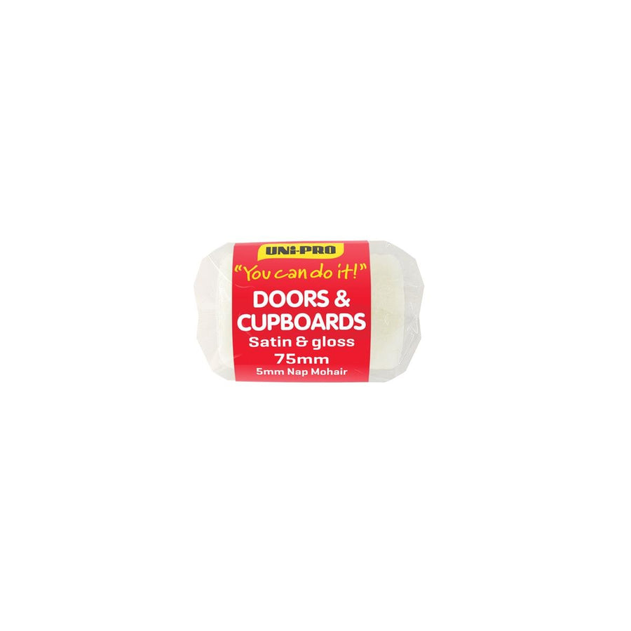 Uni Pro 75mm 6mm Nap Door Trim Roller Cover Synthetic Mohair Smooth Finish - SuperSaverAU - view 1
