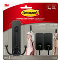 Command Matte Black Adhesive Hooks - Damage Free, 3 Pack Combo