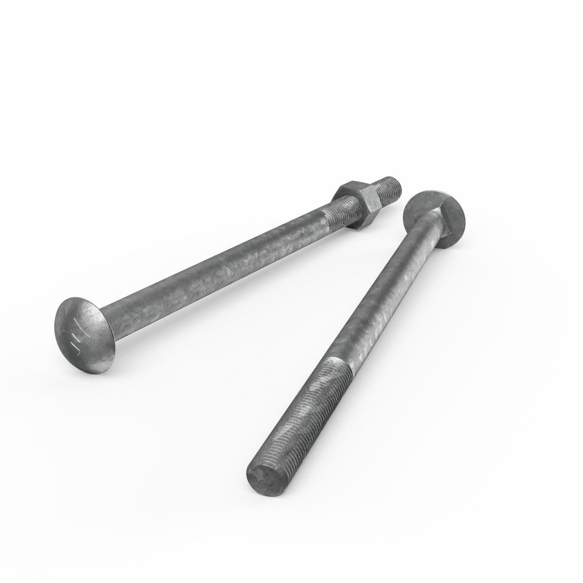 Zenith M16 x 260mm Hot Dip Galvanised Cup Head Bolts Nuts Each - SuperSaverAU - view 1