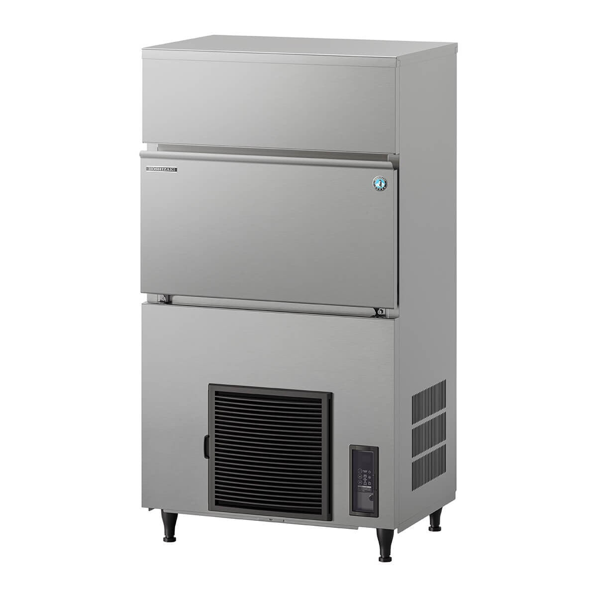 Hoshizaki self-contained cube ice maker with drain pump - up to 109kg/day - stainless steel - IM-130PE-28-F