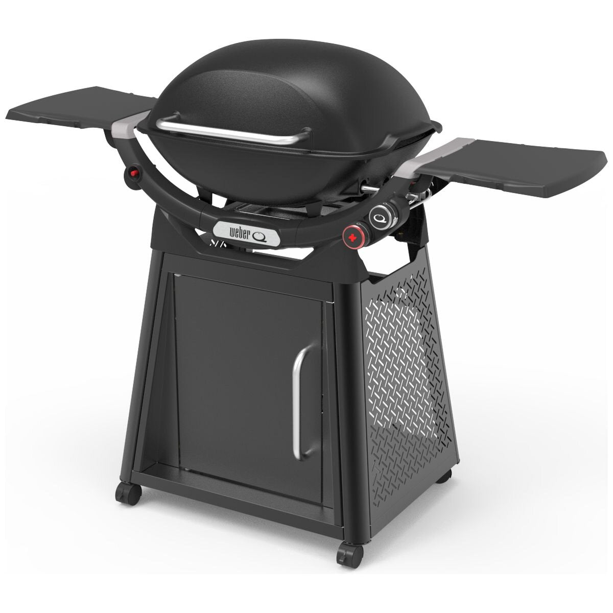 Weber Family Q3100N+ Freestanding Natural Gas BBQ - 2 Burners, Cart Included, Black - 29717024