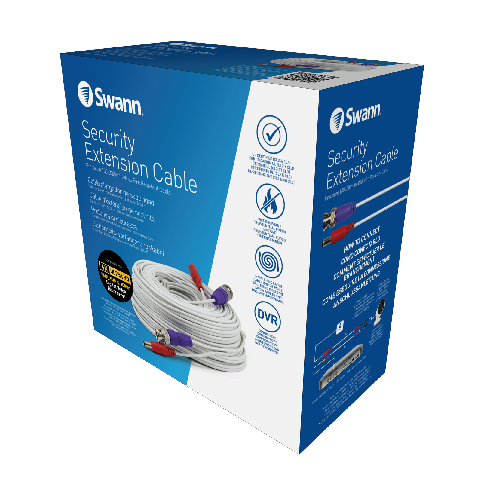 Swann Communications 30m BNC Security Extension Cable Hardwired SWPRO-30ULCBL-GL