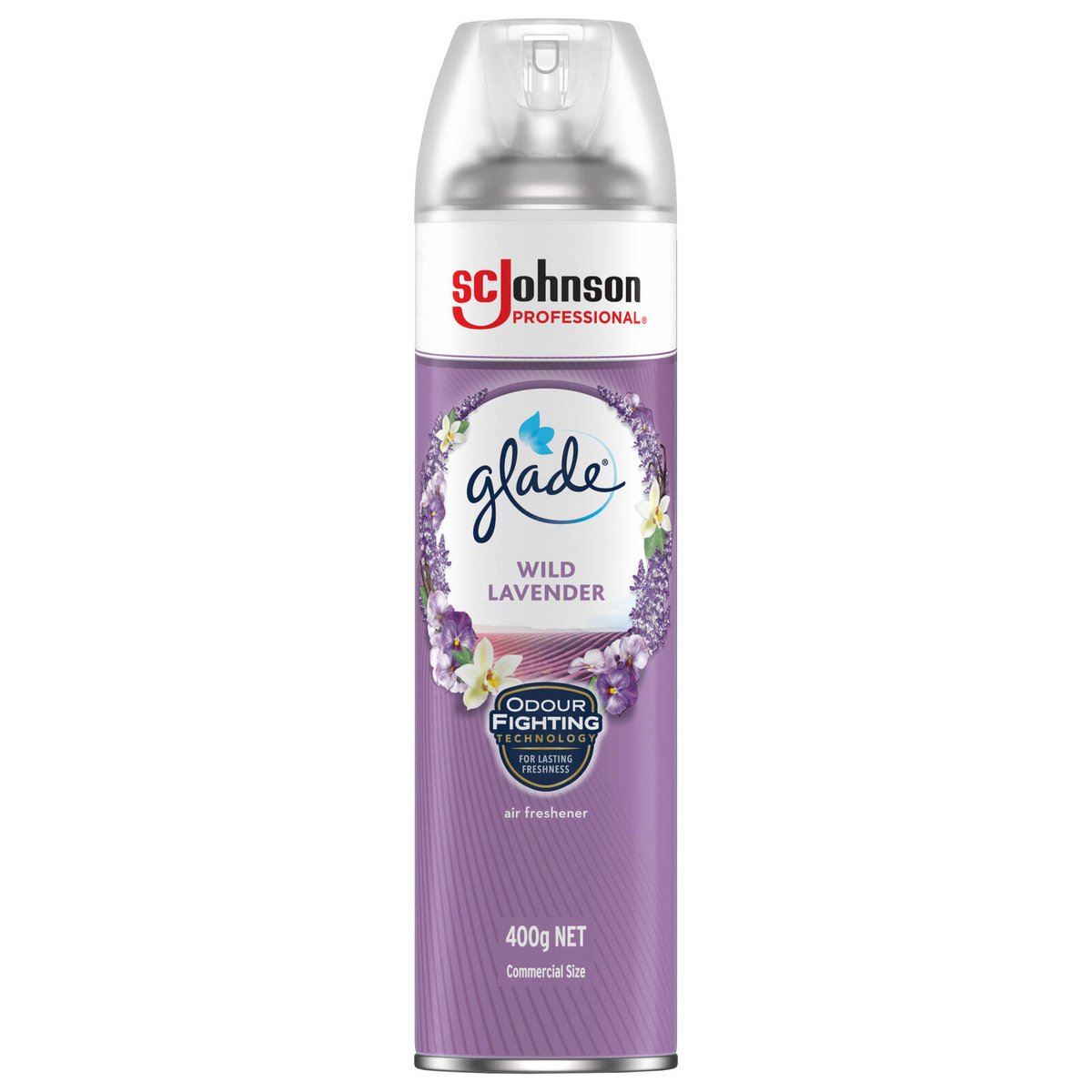 Glade 400g Aerosol Air Freshener - Lavender - Natural Fragrance - 65mm x 259mm - SuperSaverAU - view 1