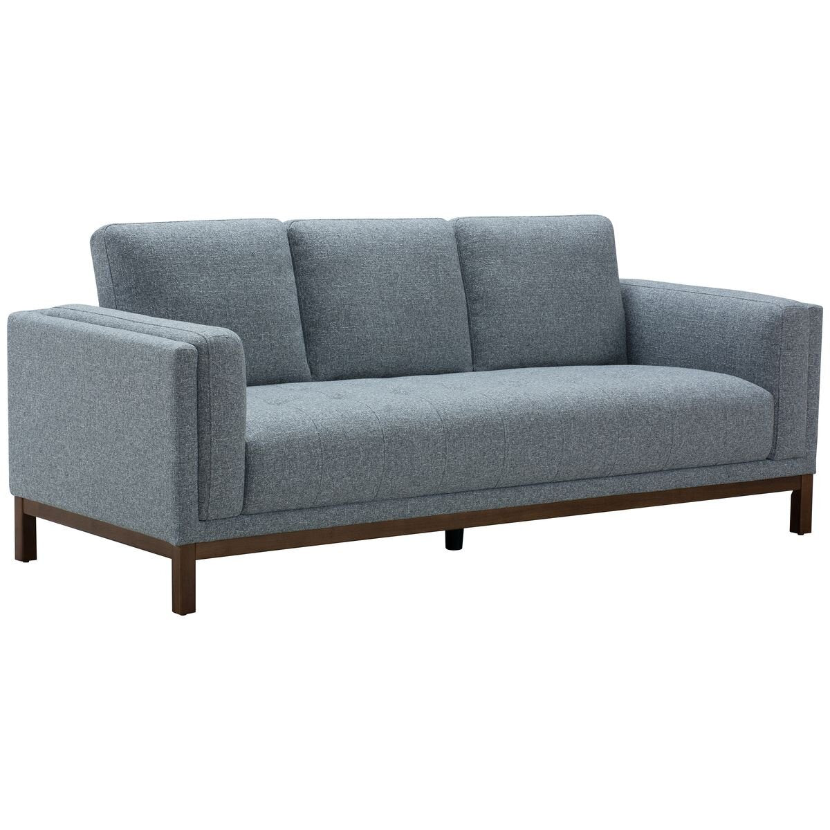 Ostro Furniture Freya 3 seater sofa - light grey textured fabric with rubberwood legs - 26002000