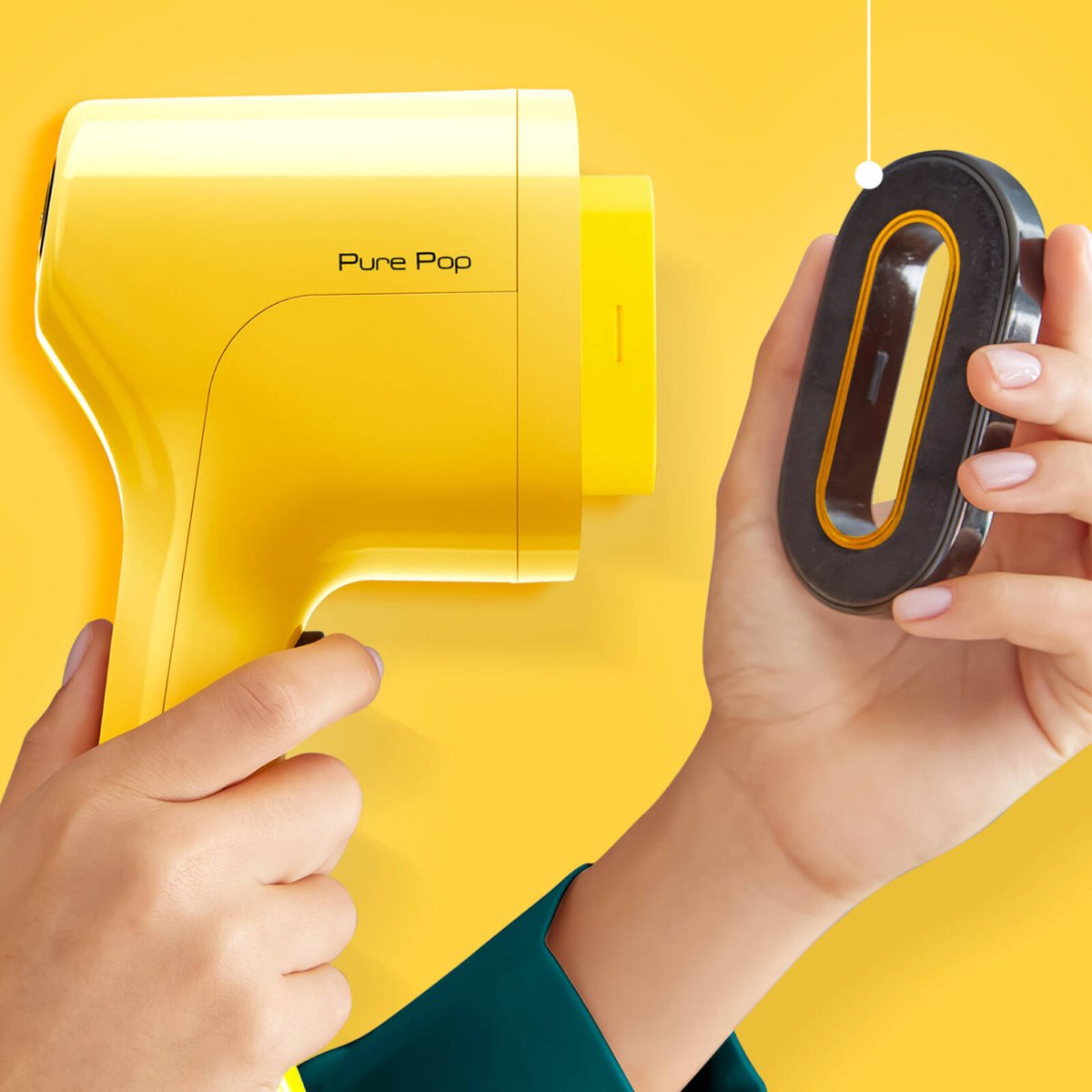 Tefal Pure Pop Handheld Garment Steamer DT2026 - 20 g/min - Sunshine Yellow