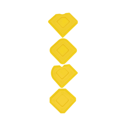 Paint Partner 4 Piece Silicone Scraper Set, Yellow Waterproof