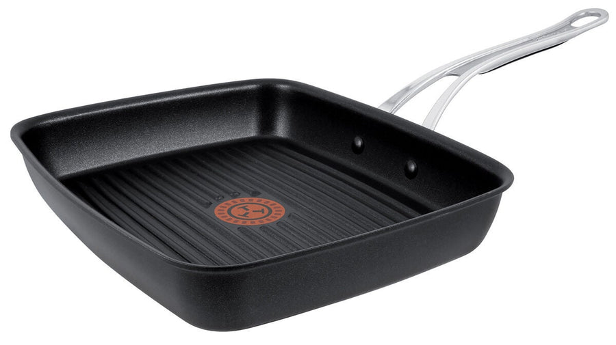 Tefal Jamie Oliver cast aluminium grill pan - Thermo-Spot, induction compatible, oven safe - E2114173