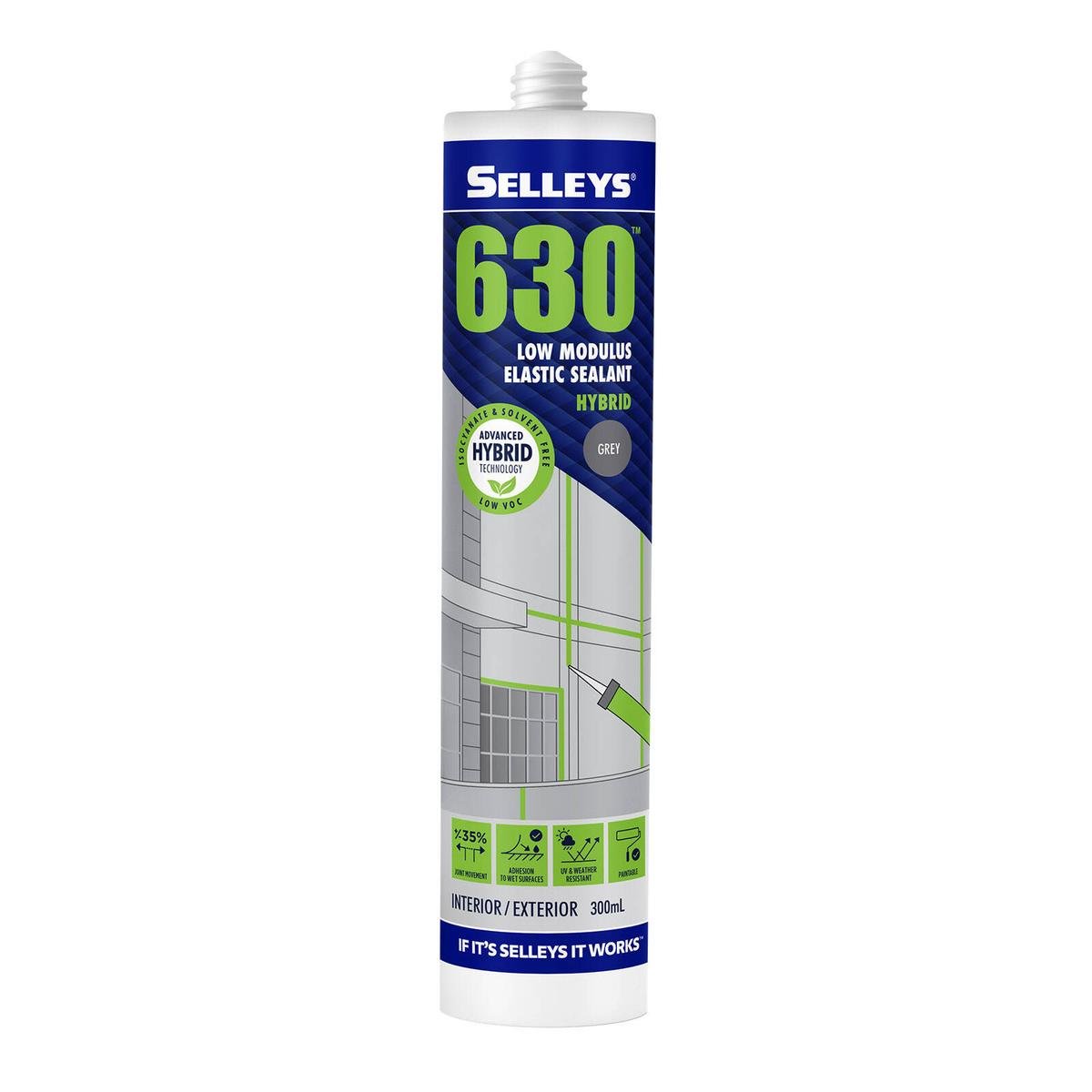 Selleys 300ml Grey Low Modulus Flexible Sealant - UV Resistant - Paintable - SuperSaverAU - view 1